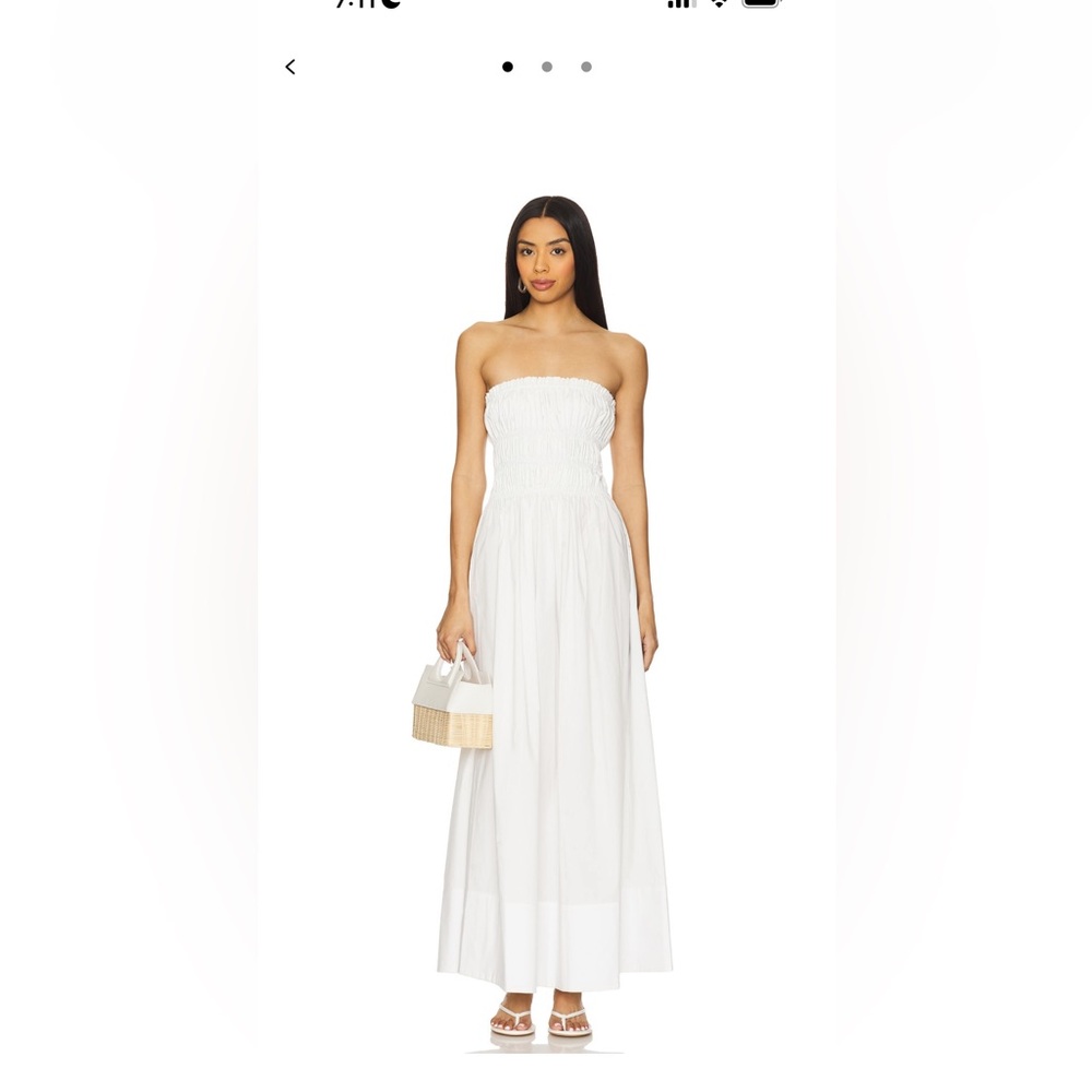 REVOLVE Strapless White Maxi Dress